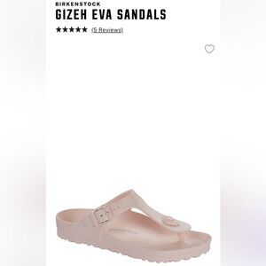 New NIB Birkenstock Gizeh Eva sandals pink light rose 8-8.5 or 39